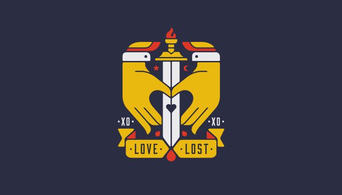love lost t-shirt design and illustration