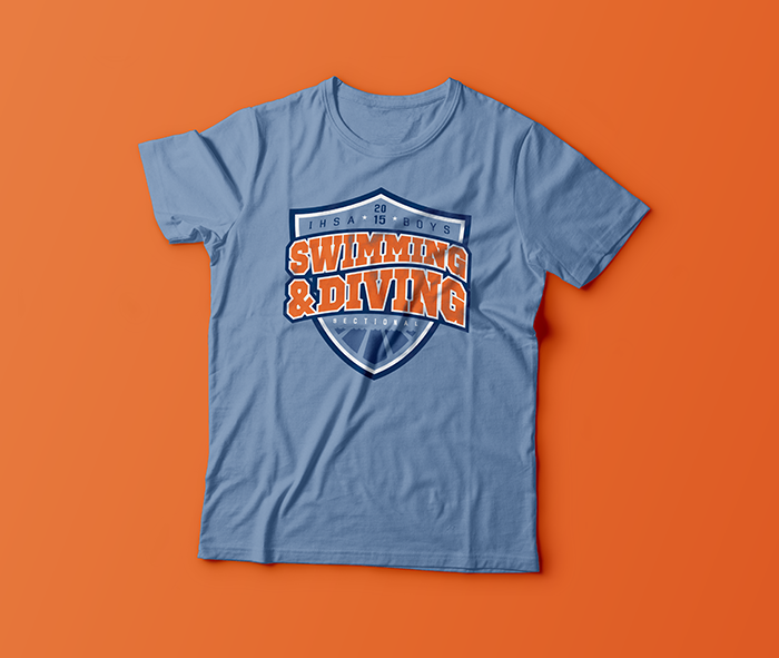 IHSA swimming and diving t-shirt design